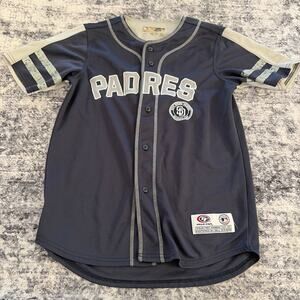 San Diego Padres MLB True Fan Youth Jersey Medium Size 8 Blue Gray Baseball Club